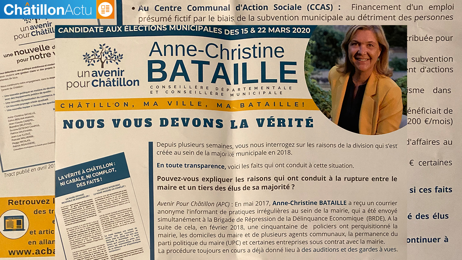 Revelations Sur La Majorite Municipale Anne Christine Bataille Sort Un Nouveau Tract Choc Chatillon Actu